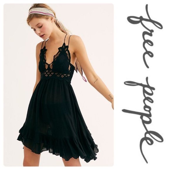💋 NWT! Free People FP Adella Slip Dress Lace - Picture 2 of 14